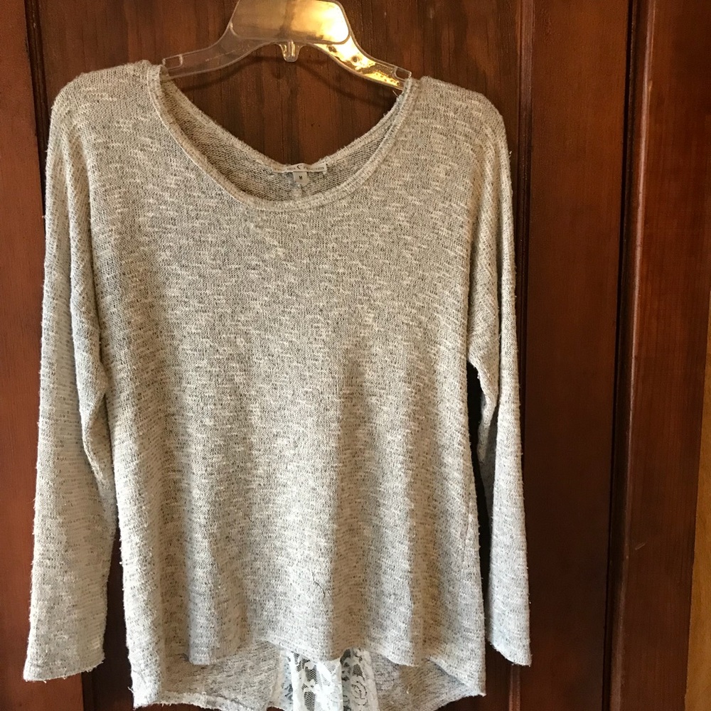 Lace detail top.